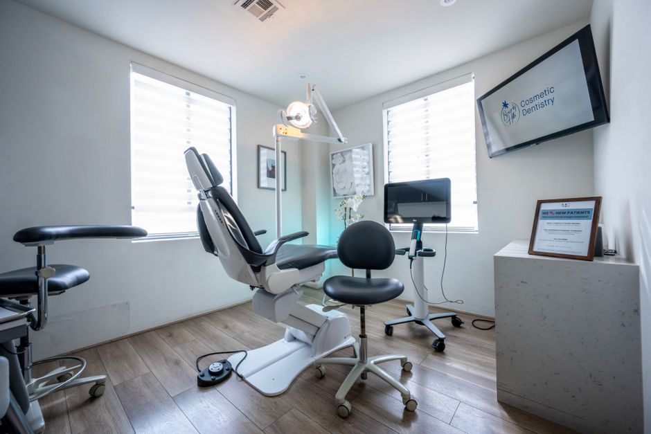 Bright and modern dental office interior in Beverly Hills, ideal workspace for cosmetic dentistry.